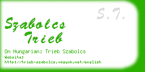 szabolcs trieb business card